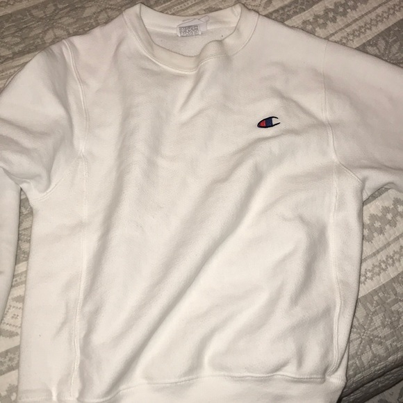 White Champion Sweatshirt - Picture 1 of 3